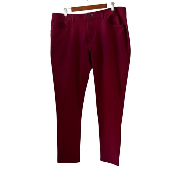 Public Rec Workday Technical Pant In Maroon Size 38/32 - Picture 1 of 16